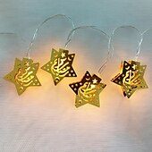 رخيصةأون أضواء زينة رمضان-أضواء رمضان الديكور eid mubarak moon star led string light 3m 20leds ramadan decoration 2023 islam muslim party decor ramadan kareem lights garland on battery or usb