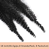 cheap Crochet Hair-8 Packs Pre-Separated Springy Afro Twist Hair Suitable for Damaged Soft Locs Synthetic Marley Twist Braiding Hair