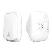 abordables Systèmes de sonnettes-Sonnette sans fil auto-alimentée étanche pas de batterie nécessaire 38 sonneries plug-in ding dong sonnette de porte volume élevé cloche d&#039;allaitement