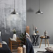 levne Ostrovní světla-LED závěsné světlo závěsné stropní průmyslové kartáčované vintage stínidlo barové osvětlení, osvětlení restaurace starožitný kartáčovaný rustikální kov