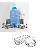 cheap Shower Caddy-Shower Caddy Bathroom Shelf with Hooks, Shower Caddy Rack, Bathroom Kitchen No Punching Triangle Storage Rack, Bathroom Accessories