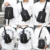 cheap Laptop Bags,Cases &amp; Sleeves-Men Anti Theft Chest Bag Shoulder Bags School Short Trip Messengers Bags Men&#039;s Nylon Sling Pack USB Charging Crossbody Backpack, Back to School Gift