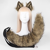abordables Accessoires de coiffure-pince à queue de renard oreilles de chat pattes de loup gants costume de cosplay carnaval fantaisie accessoires de costume de fête