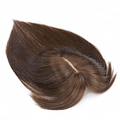 economico Pezzi di capelli umani e toupet-scelte 120% densità base di seta parrucchino superiore 100% estensioni dei capelli umani clip in su capelli topper per le donne parte superiore dei capelli fatta a mano parte centrale con perdita di
