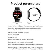 billiga Smarta klockor-iMosi E420 Smart klocka 1.39 tum Smart Klocka Blåtand EKG + PPG Temperaturövervakning Stegräknare Kompatibel med Android iOS Dam Herr Lång standby Vattentät Mediakontroll IP68 46mm klockfodral