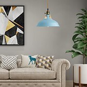 ieftine Lumini insulare-led pandantiv candelabru industrial de culoare macaron candelabru creativ modern reglabil din metal e27 este aplicabil pentru camera de zi, insulă de bucătărie și hotel