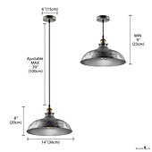 levne Ostrovní světla-LED závěsné světlo závěsné stropní průmyslové kartáčované vintage stínidlo barové osvětlení, osvětlení restaurace starožitný kartáčovaný rustikální kov