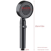 baratos Utensílios de Casa de Banho-Cabeça de chuveiro de 5 modos com bico anti-queda portátil, spray portátil de alta pressão e alto fluxo para economia de água com interruptor de pausa liga / desliga, acessórios de banheiro com
