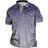 cheap Men's Plus Size Polo-Men's Plus Size Polo Shirt Big and Tall Graphic Prints Turndown Print Short Sleeve Spring &amp; Summer Sports Fashion Streetwear Designer Outdoor Street Tops