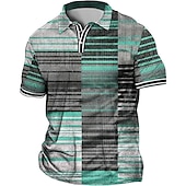 tanie męska koszulka polo plus size-Męskie Puszysta Koszulka polo Duży i wysoki Naszywka Wieczorne Nadruk Krótki rękaw Wiosna i lato Sport Moda Moda miejska Designerskie Na zewnątrz Ulica Najfatalniejszy