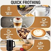 economico Elettrodomestici da cucina-montalatte elettrico montalatte schiuma 4 in 1 macchina per schiumare caffè macchina automatica montalatte elettrica commerciale