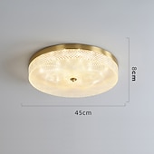 abordables Diseño de Anillo y Redondo-Luz de techo led regulable 35cm diseño circular luces de techo de cobre para sala de estar 110-240v
