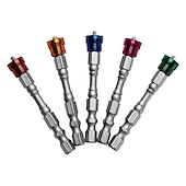 billiga borrsats-5 st 65 mm halkskydd elektriska magnetiska mutter medbringare set 1/4 tum sexkantsskaft s2 ph2 magnetiska phillips korsskruvmejsel bits set elektrisk drivande bits set present till maskinist