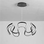 billige Sirkeldesign-led pendellys 50cm 1-lys ring sirkeldesign dimbar aluminiumslakkert finish luksuriøs moderne stil spisestue soverom pendellamper 110-240v kun dimmes med fjernkontroll
