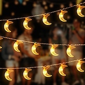 cheap Ramadan Decoration Lights-Ramadan Eid String Lights Star Moon Mubarak 3M 20LEDs/6M 40LEDs LED String Lights Ramadan Kareem Decoration for Home 2023 Islamic Muslim Festival Party Supplies