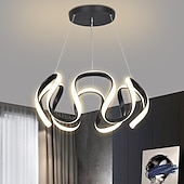 billige Sirkeldesign-led pendellys 50cm 1-lys ring sirkeldesign dimbar aluminiumslakkert finish luksuriøs moderne stil spisestue soverom pendellamper 110-240v kun dimmes med fjernkontroll