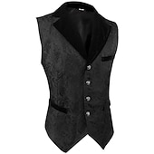 levne Svrchní oděvy-Retro Středověké Renesanční Kamizelka Princ Rytíř Šlechtic Žakár Pánské Steampunk Plesová maškaráda Dospělé vesta