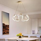 billige Sirkeldesign-led pendellys 50cm 1-lys ring sirkeldesign dimbar aluminiumslakkert finish luksuriøs moderne stil spisestue soverom pendellamper 110-240v kun dimmes med fjernkontroll