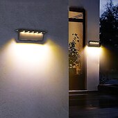 halpa Ulkotilojen seinävalaisimet-2kpl aurinkoseinävalaisin ulkokäyttöön ip65 vedenpitävä 5led älykäs valonohjausanturi huvila puutarha parveke porraskoristelu valaistus aurinkovoimalamput