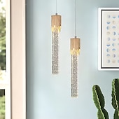 olcso Sziget lámpák-led függőlámpa konyhai lámpatestek mennyezeti led modern arany függőlámpa mini könnycsepp kristály függőlámpa konyhaszigethez hálószoba folyosó bejáratához (1 csomag)