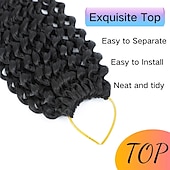 cheap Crochet Hair-Passion Twist Hair 12 Inch Water Wave Crochet Hair for Black Women Short Passion Twist Crochet Hair for Butterfly Locs 8 Packs Bob Spring Twist Hair Synthetic Curly Crochet Passion Twist Braiding Hair