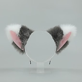 お買い得  ヘアスタイリングアクセサリー-キツネクリップ 猫耳 オオカミの足跡 コスプレ衣装 ハロウィン ファンシーパーティーコスチュームアクセサリー かわいいロリータぬいぐるみ kc キツネの耳の頭飾り 動物の耳のアクセサリー 猫耳カチューシャ