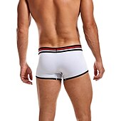 cheap Men&#039;s Boxers Underwear-Men&#039;s 2 Packs Briefs Polyester Breathable Soft Color Block Mid Waist Black White