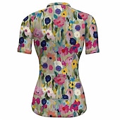 cheap Women&#039;s Jerseys-Women&#039;s Cycling Jersey Short Sleeve Bike Jersey Top with 3 Rear Pockets Mountain Bike MTB Road Bike Cycling Breathable Quick Dry Moisture Wicking Reflective Strips Yellow Pink Red Graphic Floral