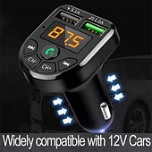 preiswerte Bluetooth Auto Kit/Freisprechanlage-Bluetooth 5.0 FM-Transmitter Car Kit MP3-Modulator-Player Wireless-Freisprecheinrichtung Audio-Empfänger Dual-USB-Schnellladegerät 3.1a