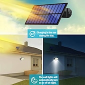economico Applique per esterni-applique da parete di sicurezza solare esterna 106led con sensore di movimento telecomando ip65 impermeabile 120 angolo di illuminazione applique da parete di sicurezza solare