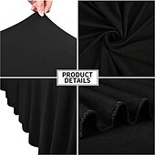 abordables Nappes-Housse de table en spandex nappe d&#039;extérieur blanche 6 pieds 4 pieds 8 pieds nappe à ressort noire extensible rectangulaire pour patio, pique-nique, mariage, salle à manger, pâques, cuisine