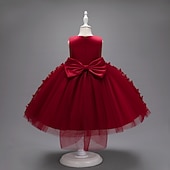 voordelige Bloemenmeisjes Jurken-Kinderen Voor meisjes Bloemenmeisjesjurk Feestjurk Vlinder Mouwloos Bruiloft Feest Doopjurk Prinses Polyester Roze prinsessenjurk Bloemenmeisjesjurk Zomer 3-10 jaar Wit Champagne Blozend Roze