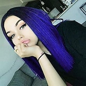 economico Parrucche da festa-parrucca verde menta parrucca corta liscia bob parrucche ombré parrucche per donne e ragazze resistenti al calore parrucca sintetica colorata per feste cosplay 14 pollici parrucca di carnevale