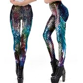 cheap Printing-Pants Cosplay Costume Bodysuit Mermaid Carnival Costume Full Body Suit Women's Cosplay Sexy Costume Mermaid Spandex Lycra Costume for Halloween Carnival Masquerade Adults'