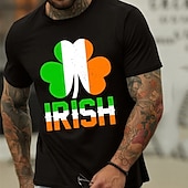 economico Magliette di San Patrizio-maglietta da uomo per la festa di san patrizio maglietta con grafica stampe grafiche trifoglio girocollo stampa a caldo vacanze di strada maniche corte stampa abbigliamento designer di abbigliamento