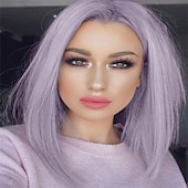 economico Parrucche da festa-parrucca verde menta parrucca corta liscia bob parrucche ombré parrucche per donne e ragazze resistenti al calore parrucca sintetica colorata per feste cosplay 14 pollici parrucca di carnevale