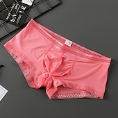 voordelige Comfortabel herenondergoed-Voor heren verpakking van 3 stuks Boxer Slip Nylon Synthetische zijde Wasbaar Comfortabel Effen Lage taille Achtergrondkleur Zwart
