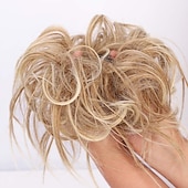 baratos Puxos-coque bagunçado desgrenhado updo elásticos de cabelo extensão com elástico elástico acessórios de cabelo bagunçado peças de cabelo para mulheres