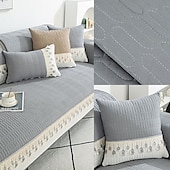 billige Sofatrekk-sofamatte sofatrekk sofatrekketrekk grå anti-katt riper sofa setepute trekk til lenestol loveseat 4 eller 3 seter l form for barn, kjæledyr, katter(selges ikke i sett)