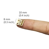preiswerte Baumaterialien-50 Stück Mini-Scharniere aus reinem Kupfer, Retro-Messingscharniere mit 200 Stück Ersatzschrauben für Holzkisten, Schmuckkästchen, Schrank, DIY-Zubehör (10 x 8 mm/0,4 x 0,3 Zoll)