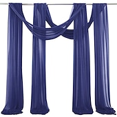 billige Vanntette gardiner-salvie grønn bryllup bue gardiner chiffon stoff draperi ren bakgrunn gardiner for fest seremoni bue scene dekorasjoner