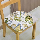 baratos Capa para Cadeira de Jantar-capa de cadeira de jantar capa elástica para cadeira boho capa de assento removível lavável protetor de cadeira capas de almofada para jantar, escritório