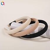 economico Accessori per acconciature-fasce larghe per donne ragazze carine copricapo alla moda in tinta unita accessori per capelli antiscivolo per regali quotidiani del festival
