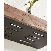 abordables Estantes para baño-Carrito de ducha estantes de baño montado en la pared espacio de nogal estante de ducha de aluminio organizador de almacenamiento estante de baño cocina accesorios de baño estante de ducha colgante