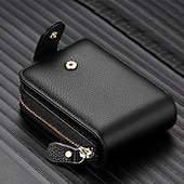 economico Portacartone RFID-Portafoglio con portacarte RFID in vera pelle con 16 scomparti per carte portadocumenti per patente di guida e portacarte di credito con chiusura magnetica scomparto singolo per donne e uomini