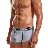 preiswerte Boxershorts für Herren-Herren 2 Packungen Unterwäsche Boxer Polyester Atmungsaktiv Weich Farbblock Mittlere Taillenlinie Schwarz Weiß