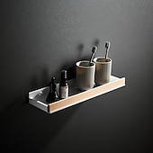 billiga Badrumshyllor-duschkabin badrumshyllor väggmonterad bok utrymme aluminium duschhylla förvaring arrangörsställ badrum kök badrum hårdvara hänge duschställ hörnhylla 1st