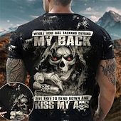 Men's Graphic Skulls T Shirt Tee Retro Shirts Short Sleeve T shirt 3D Print Crew Neck Shirt Vintage Fashion Designer Outdoor Casual Daily Black Blue Spring & Summer Clothing Apparel S M L XL 2XL 3XL4