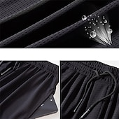 baratos shorts ativos masculinos-Homens calções atléticos Shorts de basquete Shorts casuais Shorts de malha Bolsos Com Cordão Cintura elástica Tecido Respirável Secagem Rápida Comprimento do joelho Casual Diário Moda Roupa de rua