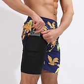 baratos shorts de natação masculinos-Homens Bermuda de Surf Shorts de Natação Calção Justo de Natação Surf Casual Feriado Praia Secagem Rápida Com Cordão Com forro de compressão Gradiente Havaiana Boho Roupas Esportivas 1 5